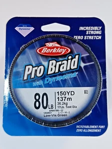 Berkley Pro Braid with Dyneema FISHING LINE 80 POUND- 36.2 KG. 137mtr - Picture 1 of 5
