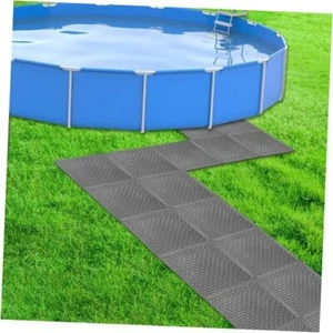 CIEOVO 18 Piece Pool Drainage Mat, Above Ground Pool Walkways Non-Slip Grey - Picture 1 of 8