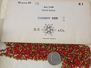 FULL PACK PP18 SWAROVSKI CHERRY RED RHINESTONES CRYSTAL Art 1100 Gold Foil PB - Picture 1 of 5