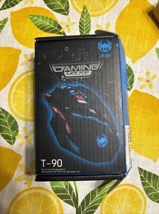 Souris de jeu ZELOTES T90 9200 DPI, 8 boutons multimodes lumières DEL USB jeu - Photo 1/2