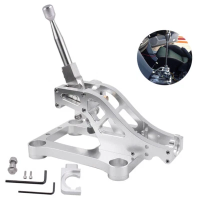 Silver Gear Shift Knob with Billet Shifter Box Assembly For 04-08 Acura TL UA. Foto 1 de 4