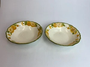 Cuenco para servir Metlox Poppytrail esculpido Zinnia Vernonware 9 1/2" 2 1/2" de profundidad - Imagen 1 de 5