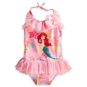 Disney Store Princess The Little Mermaid Ariel 1 PC Deluxe Swimsuit Girl Size 4 - Picture 1 of 2