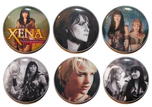 1 Zoll (25 mm) ** 6er Set ** Xena Krieger Prinzessin Button Anstecker Pins - Hochwertig - Bild 1 von 2