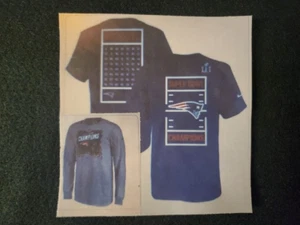1- N.E. Patriots Super Bowl LI Tee SS YL + 1 Super Bowl LIII Trophy LS Tee YL - Picture 1 of 5