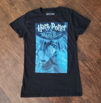 Harry Potter y la Orden del Fénix Camiseta Negra M Cubierta Libro Gráfico Algodón Foto 1 de 3