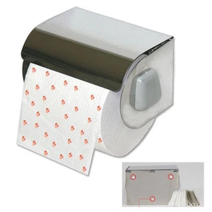 Porta rotolo carta dispenser fazzoletti acciaio inox ARGENTO da parete - Foto 1 di 2