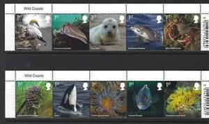 GREAT BRITAIN 2021 WILD COASTS SET OF 10 TITLES UNMOUNTED MINT, MNH - Picture 1 of 1