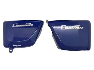 For NORTON FASTBACK COMMANDO INTERSTATE BLUE PAINTED SIDE PANEL SET ECs - Picture 1 of 2