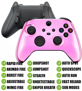 Pink Chrome Modded Reflex Buttons Rapid Fire Mod Controller for Xbox Series X S - Picture 1 of 8