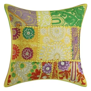 Nueva Funda de Almohada Decoración del Hogar Vintage Patchwork 12 x 12 pulgadas Cojín Habitación - Imagen 1 de 5