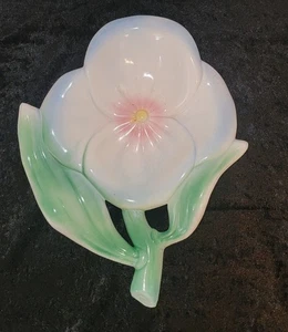 Vintage Spoon Rest Plastic Flower Wall Decor Made In Uzbekistan - Imagen 1 de 4