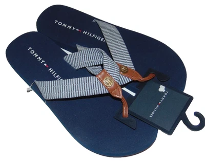 ~¡Nuevo con etiquetas Chanclas/Sandalias para mujer TOMMY HILFIGER a rayas! Talla 8 Super Lindo FS:)~ Foto 1 de 3