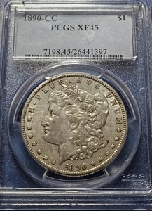 1890-CC Morgan Silver Dollar XF45 PCGS. Nice Solid Example! - Picture 1 of 2