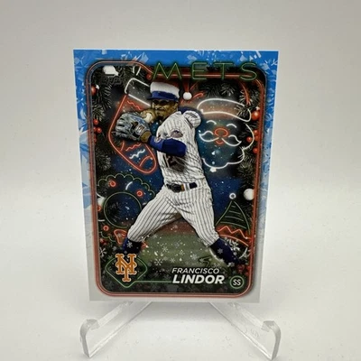 Francisco Lindor 2024 Topps Holiday Variation H36 - Image 1 of 2