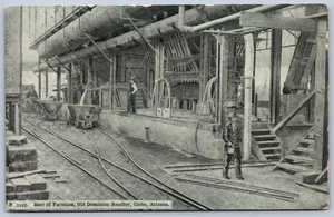 K40/ Globe Arizona Postcard c10 Old Dominion Smelter Furnace Occupational 477 - Picture 1 of 2
