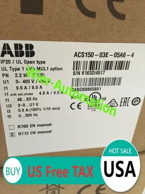 One ACS150-03E-05A6-4 Inverter 2.2Kw New In Box Fast Shipping - Image 1 of 3