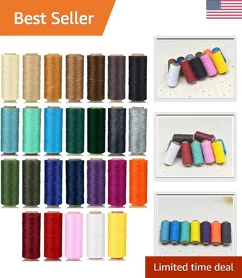 Versatile 0.8mm Flat Waxed Thread: 1430 Yards, 26 Colors for All DIY Projects - Image 1 of 4
