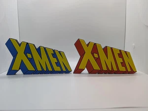 Letrero de logotipo de exhibición de pared con estante impreso en 3D clásico con logotipo de X-Men - Imagen 1 de 9