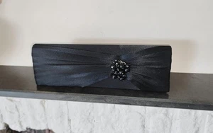 BULAGGI clutch bag elegante Abend-Handtasche schwarz Stoff TOP Zustand 90er - Bild 1 von 4
