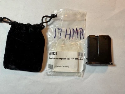 RARE Weatherby Mark XXII Bolt Action 17 HMR 4 Rd Rifle Magazine, # 008621 - Image 1 of 3