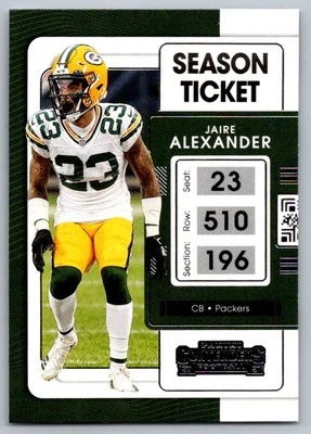2021 Panini Contenders Ticket Jaire Alexander Green Bay Packers #37 - Image 1 of 2