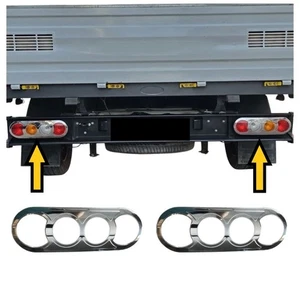 Borde de cubierta cromada para llanta de lámpara trasera para camioneta Transit 2009 y posteriores 2 piezas - Imagen 1 de 3