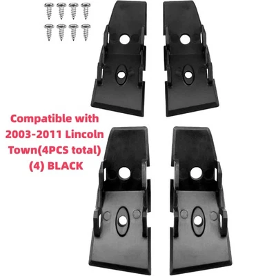 Car Pull Strap 2 Door Repair Kit Fits 2003-2011 Lincoln Town(4PCS total) BLACK - Image 1 of 4