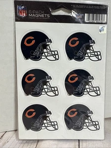 6-pack Magnets Chicago Bears Helmet - Picture 1 of 4
