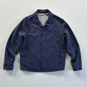 PETER MILLAR Spring Soft Shirt Jacket Navy Blue Snap Button Men’s Medium $198 - Picture 1 of 16