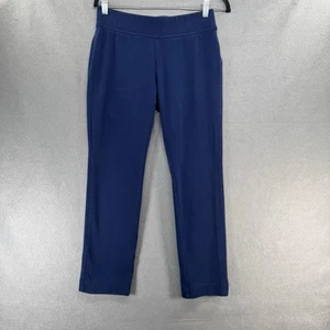 Lands' End Pants Womens Size S 6/8 Navy Starfish Knit Stretch Slim Leg Pull On - Picture 1 of 12