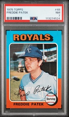 1975 Topps Freddie Patek #48 PSA 7 Near Mint Kansas City Royals  - Image 1 of 2