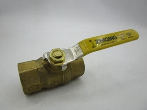 1/2 Inch Female Full Port 600WOG NPT Brass Ball Valve FIP Threaded - Picture 1 of 2
