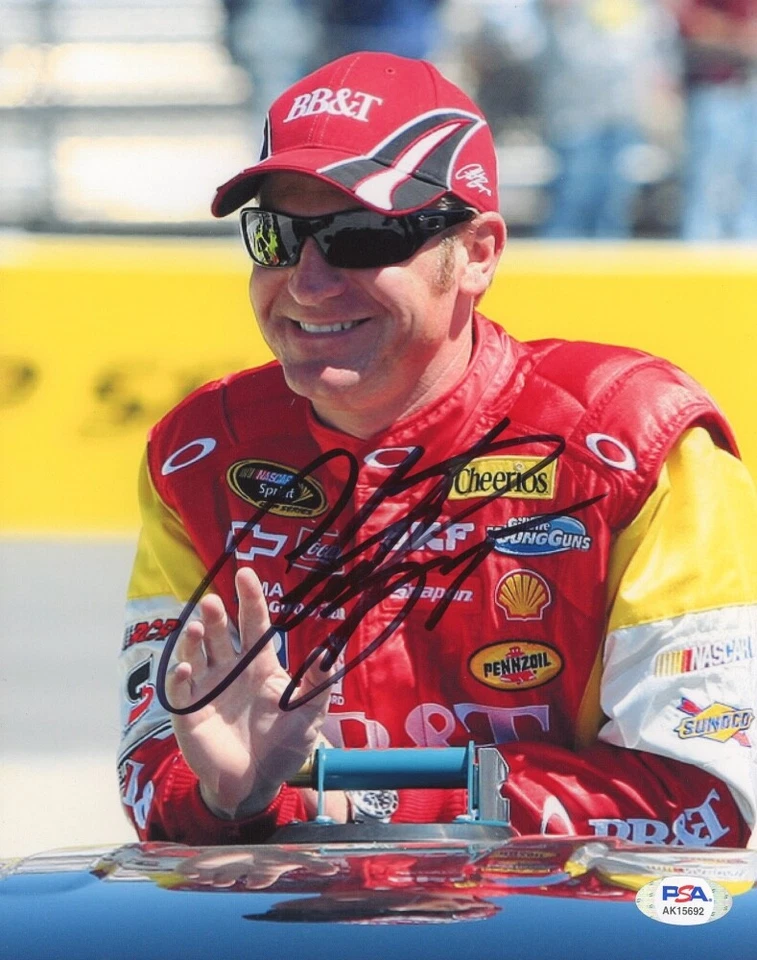 Foto firmada por Clint Bowyer Nascar 8x10 certificado de autenticidad PSA B Foto 1 de 1