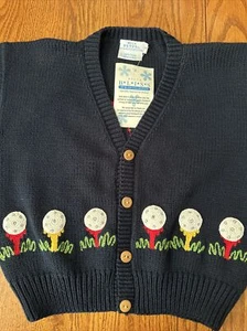 NEW Boy's Bella Bliss Golf Navy Sweater Size 8 - Picture 1 of 8