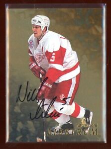 1998-99 Be A Player Autographs Gold #197 Nicklas Lidstrom *15748