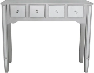 Siena Laurel silver wood Console Table with x4 drawers - Image 1 of 4