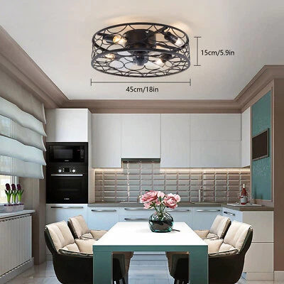 Pendant Fan Chandelier 6 Wind Speeds Ceiling Lighting Fixture w/ Remote control - Image 1 of 4