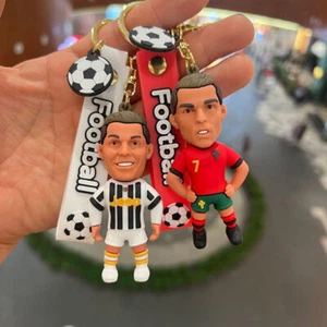 Football Cristiano Ronaldo Keychain Manchester United Real Madrid Star Pendant - Picture 1 of 20