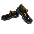 Meizudongli MZDL Hand Made Black Leather Mary Jane Shoes Single Strap Womans 7