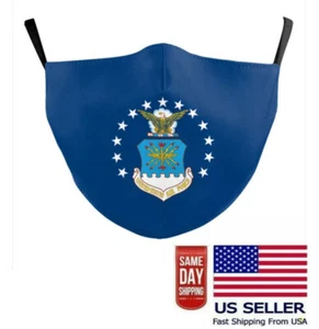 Face Mask Air Force Washable Adjustable US Military USAF US Seller Fast Ship New - Picture 1 of 8