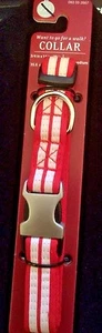 Cuello PET ESSENTIAL DOG med 3/4" x14-20 cuello tamaño ajustable rojo/blanco - Imagen 1 de 2