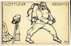 ACHTUNG RECHTS - Paul HOSCH - SCHWEIZER WERKSTÄTTEN - OriginalLithographie - Picture 1 of 1