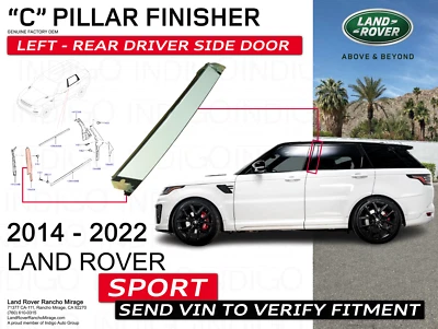 GENUINO LAND ROVER FINISHER C PILLAR RANGE ROVER SPORT 15 ADELANTE LH NUEVO LR118289 Foto 1 de 4