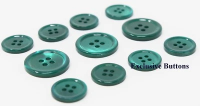 Green Mother Of Pearl Buttons Set (MOP) For Suit, Blazer, or Sportcoat - Image 1 of 2