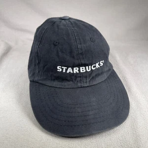 Starbucks Hat Men OS Black Strapback Baseball Cap Uniform Embroidered - Picture 1 of 10