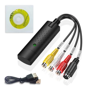 USB 2.0 Audio Capture Adapter Card VHS TV DVD VCR Video Capture Card for Mac PC - Photo 1/12
