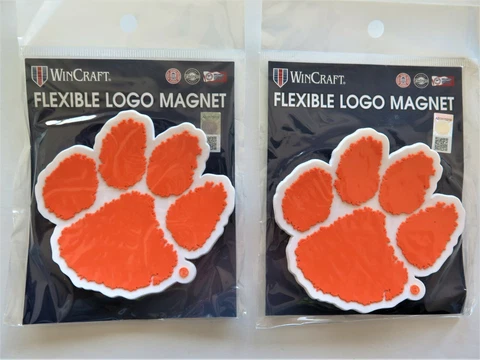 LOT OF TWO (2) CLEMSON TIGERS, FLEXIBLE MAGNETS FROM WINCRAFT Cover