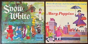 SNOW WHITE & THE SEVEN DWARFS / MARY POPPINS Walt Disney Vinyl Record LP 1966 OZ - Picture 1 of 13