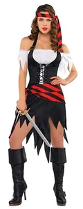 Rogue Maiden Pirate  Amscan 844577 Adult Costume, Large 10-12 , Black/Red - NWT - Picture 1 of 1